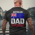 Australian Dad Australia Flag Mens Back Print T-shirt Gifts for Old Men