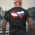 Austria Flag Slovak Flag Austria Slovakia T-Shirt mit Rückendruck Geschenke für alte Männer