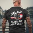 Austria ienna Flag Costume T-Shirt mit Rückendruck Geschenke für alte Männer