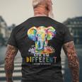 Autism Awareness Acceptance Elephant It's Ok To Be Different Men's T-shirt Back Print Gifts for Old Men