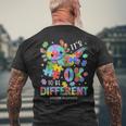 Autism Awareness Cute Axolotl It's Ok To Be Different Men's T-shirt Back Print Gifts for Old Men