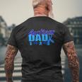 Autism Dad Awareness Ribbon Mens Back Print T-shirt Gifts for Old Men