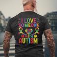 Autism I Love Someone With Autism Men's T-shirt Back Print Gifts for Old Men