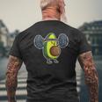 Avocado Powerlifting Weightlifting Gym Food Lover Vegan Tank Top Mens Back Print T-shirt Gifts for Old Men