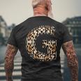 Awesome Letter G Initial Name Leopard Cheetah Print Men's T-shirt Back Print Gifts for Old Men
