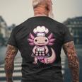 Axolotl Baking Cookies Chocolate Lover Cookie Baker Men's T-shirt Back Print Gifts for Old Men