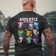 Axolotl Kawaii Axolotls Of The World Axolotl Animals Men's T-shirt Back Print Gifts for Old Men