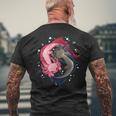 Axolotl Yin Yang Zen Mantra T-Shirt mit Rückendruck Geschenke für alte Männer