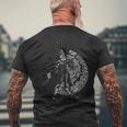 Aztec Warrior Ancient Native Mexico Pride Mayan Aztec Men's T-shirt Back Print Gifts for Old Men