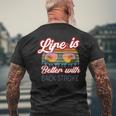 Back Stroke Swimmers 'Life Is Better With Back Stroke' Men's T-shirt Back Print Gifts for Old Men