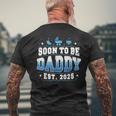 Bald Papa Sein 2025 Neue Papa Schwangerschaft Enthüllen T-Shirt mit Rückendruck Geschenke für alte Männer