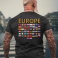 Banderas De Europa Europaiajes Mundial Geografía País Banderas Sudadera Camiseta Hombre Estampado Espalda Regalos para ancianos