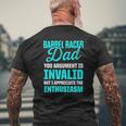 Barrel Racing Dad Horse Race Rodeo Racer Mens Back Print T-shirt Gifts for Old Men