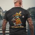 Baseball Skeleton Mexican Sombrero Cinco De Mayo Men's T-shirt Back Print Gifts for Old Men