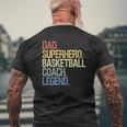 Basketball Coach Dad Sport Mens Back Print T-shirt Gifts for Old Men