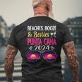 Beaches Booze Besties Punta Cana 2024 Vacation Spring Break Men's T-shirt Back Print Gifts for Old Men