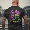 Beads And Bling Its A Mardi Gras Thing Fun Colorful Men's T-shirt Back Print Gifts for Old Men
