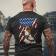 Beagle American Flag Bandana Patriotic 4Th Of July Men's T-shirt Back Print Gifts for Old Men