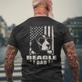 Beagle Dad Cool Vintage Retro Proud American Men's T-shirt Back Print Gifts for Old Men