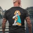 Beagle I Love Mom Apparel Dog Mom Womens Men's T-shirt Back Print Gifts for Old Men