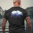 Bear Double Exposure Surreal Wildlife Animal Men's T-shirt Back Print Gifts for Old Men