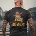 Bearded Dragon Howdy Cowboy Men's T-shirt Back Print Gifts for Old Men