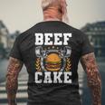 Beefcake Burger For Muscle And Gym Burger Lovers Men's T-shirt Back Print Gifts for Old Men