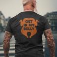Get In My Belly Thanksgiving Day Turkey Men's T-shirt Back Print Gifts for Old Men