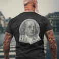 Benjamin Franklin 100 Dollar BillHundred Dollars Men's T-shirt Back Print Gifts for Old Men
