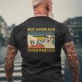 Best Aussie Dad Ever Retro Vintage Sunset Mens Back Print T-shirt Gifts for Old Men