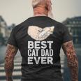 Best Cat Dad Ever Kätzchen Papa Geschenk T-Shirt mit Rückendruck Geschenke für alte Männer