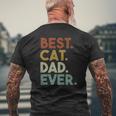 Best Cat Dad Ever Retro Mens Back Print T-shirt Gifts for Old Men