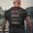 Best Dad Since 1983 Clothes For Him Men Retro Vintage Raglan Baseball Tee Mens Back Print T-shirt Gifts for Old Men