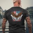 Best Dad Ever Eagle With Us American Flag Fathers Day Men's T-shirt Back Print Gifts for Old Men