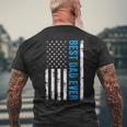 Best Dad Ever With Us Flag Fathers Day Dad Men's T-shirt Back Print Gifts for Old Men