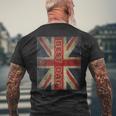 Best Dad Father's Day With Gb British Flag Men's T-shirt Back Print Gifts for Old Men