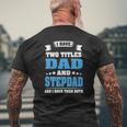 Best Dad And Stepdad Cute Fathers Day From Wife Copy Mens Back Print T-shirt Gifts for Old Men