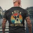 Best Dog Dad Ever Bull Terrier Father's Day Gif Men's T-shirt Back Print Gifts for Old Men