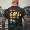 Best English Springer Spaniel Dad Ever Dog Dad Fathers Day Men's T-shirt Back Print Gifts for Old Men