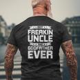 Best Freakin' Uncle And Godfather Ever Uncle Raglan Baseball Tee Mens Back Print T-shirt Gifts for Old Men
