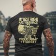 My Best Friend Has Your Back Proud Army Friend Military Mens Back Print T-shirt Gifts for Old Men