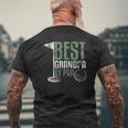 Best Grandpa By Par Father's Day Golf Grandad Golfing Mens Back Print T-shirt Gifts for Old Men