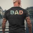 Best Hockey Dad Vintage Sports Hockey Game Lover Father Mens Back Print T-shirt Gifts for Old Men