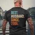 Best Husband Since 2006 17Th Wedding Anniversary Men's T-shirt Back Print Gifts for Old Men