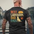 Best Labrador Dad Ever Fathers Day Retriever Dog Lover Men's T-shirt Back Print Gifts for Old Men