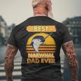 Best Narwhal Dad Ever Narwal Papaatertag Narwale T-Shirt mit Rückendruck Geschenke für alte Männer