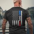 Best Papa Ever American Flag Usa Father's Day Men's T-shirt Back Print Gifts for Old Men