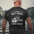 The Best Papas Drive Trucks Happy Trucker Father's Day Mens Back Print T-shirt Gifts for Old Men