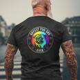 Best Pug Dad Ever Lgbt Gay Pride Flag Dog Lover Ally Mens Back Print T-shirt Gifts for Old Men