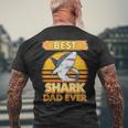 Best Shark Dad Ever Hai Papaatertag Haie T-Shirt mit Rückendruck Geschenke für alte Männer